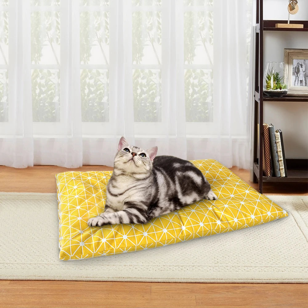 Dog Mat Beds for Small Medium Large Dogs Cats Winter Pet Puppy Bed Sofa Products Dog Cat Sleeping Pad Cushion Grey S M L XL