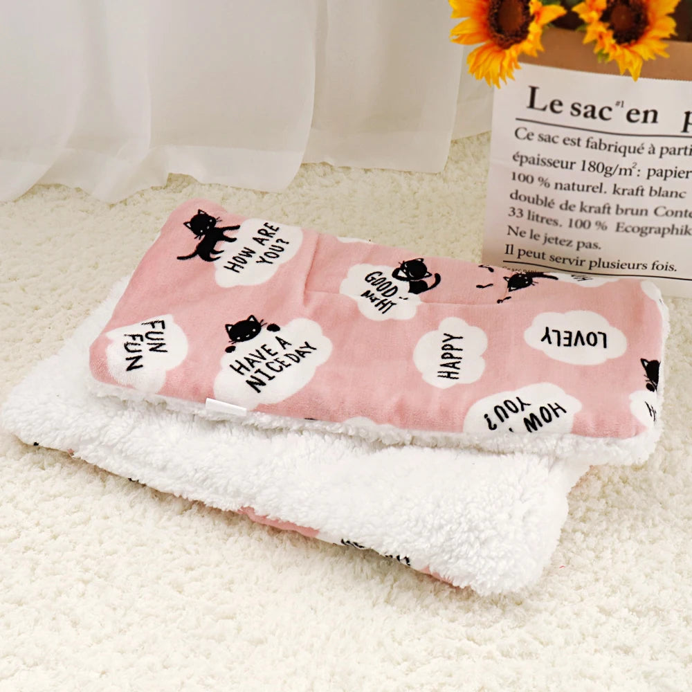 Winter Dog Bed Pet Blanket Pet Sleeping Mat Warm Cat Dog Bed Cover Pet Sofa Cushion Mattress For Small Dogs Chihuahua Bulldog