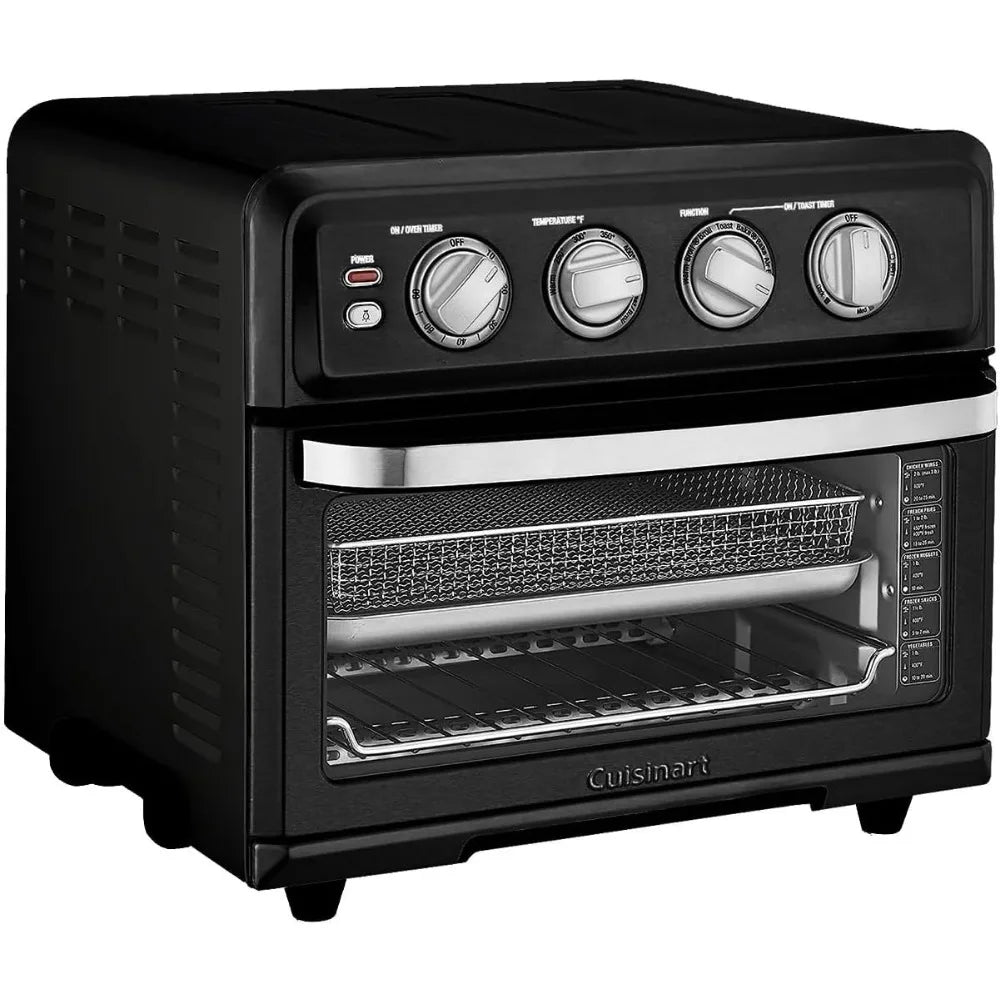 Air Fryer + Convection Toaster Oven, 8-1 Oven with Bake, Grill, Broil & Warm Options, Stainless Steel, TOA-70 (Matte Black)