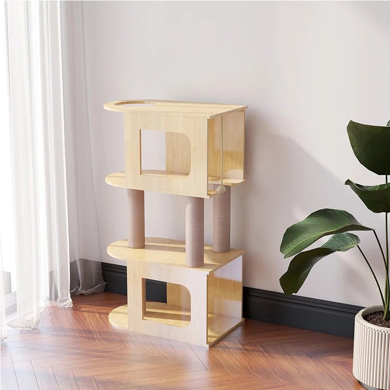 Modern cat tree tower large cat apartment tree game furniture scraper cat climbing frame tree