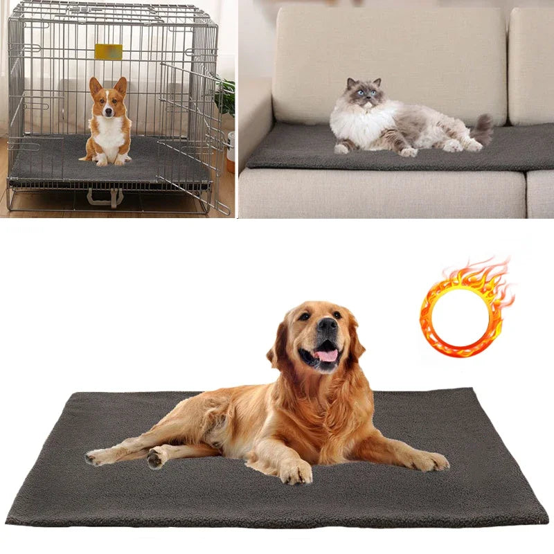 Pet Spontaneous Heating Sleeping Mats Winter Warm Dog Bed Detachable Puppy Kitten Bed for Small Large Dogs Mats Pet  Accessories